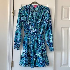 Lilly Pulitzer long sleeve ruffle bottom dress